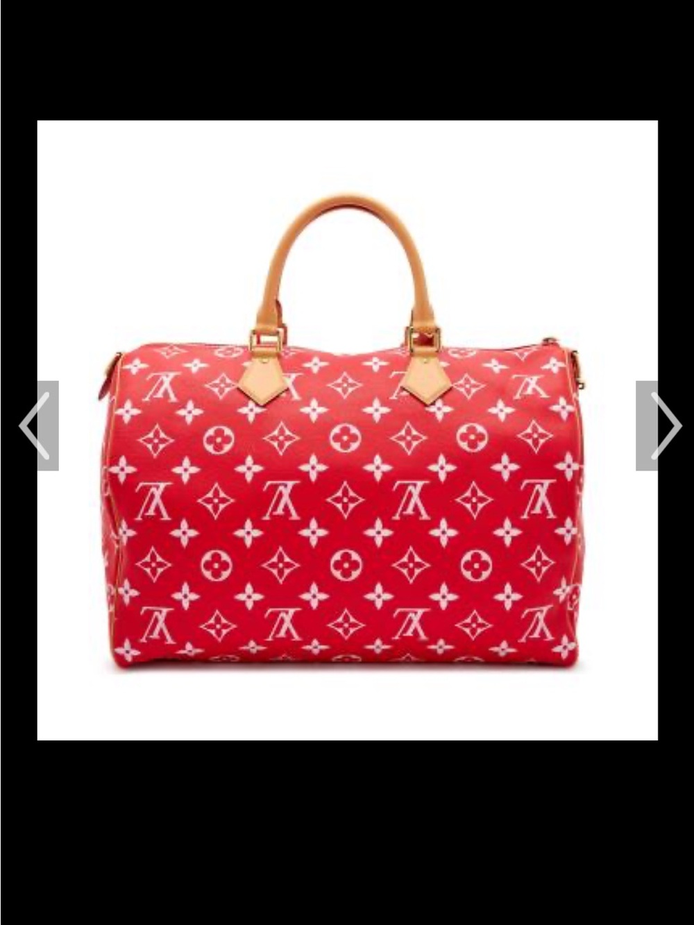 INSPIRED Red Monogram Satchel with Pouch Size 25 P9 - Picture 16 of 16